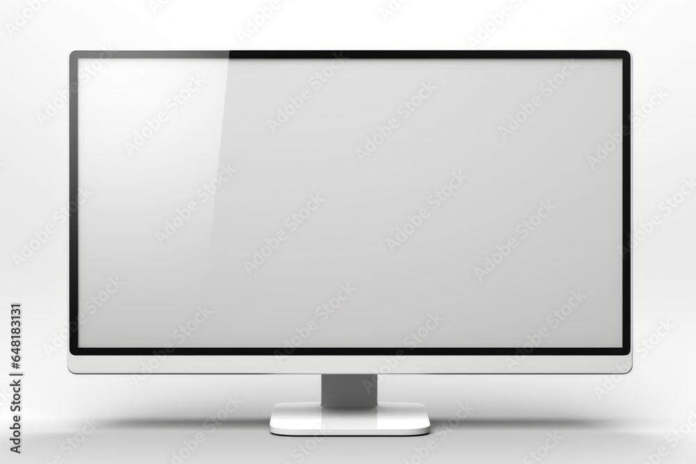 A computer monitor isolated on a white background. Insert your own image. Narrow bezel. Marketing software. A computer monitor isolated on a white background. Insert your own image. Narrow bezel. Marketing software.