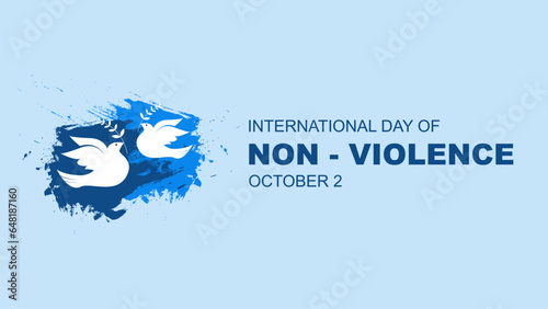 Vector illustration for International day of non Violence celebrated every year on 2 october.