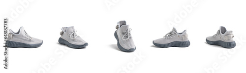 Set of Sneakers on a white background