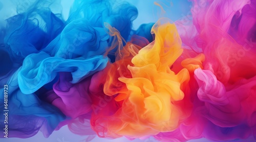 Abstract background of colorful ink vapor