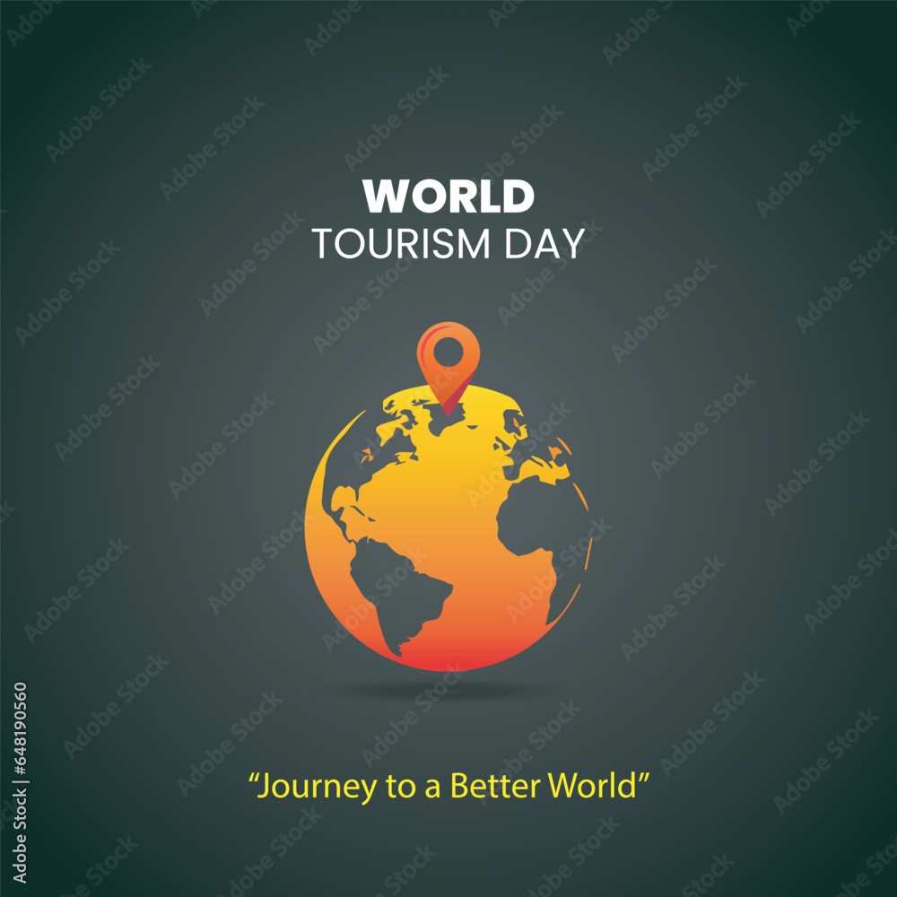 World Tourism Day Concept Design vector Illustration