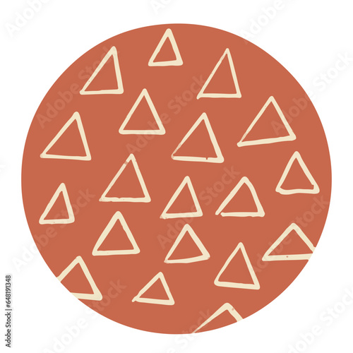 Boho Contemporary Style  Hand-Drawn Abstract Shapes for Cover Highlights. Blogger s Round Vector Social Media Stories