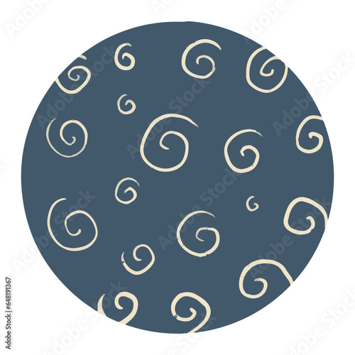 Boho Contemporary Style: Hand-Drawn Abstract Shapes for Cover Highlights. Blogger's Round Vector Social Media Stories