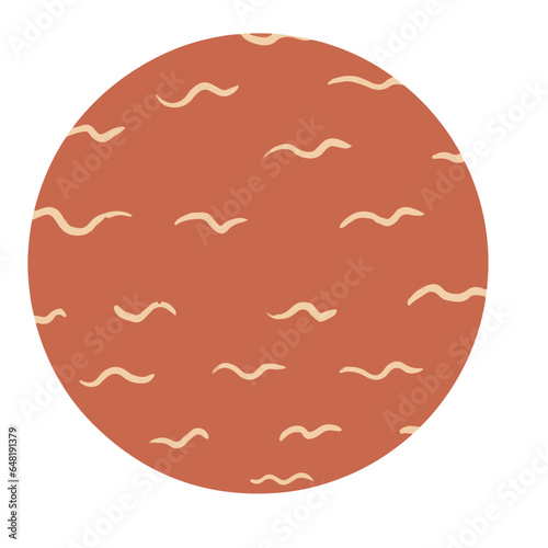 Boho Contemporary Style: Hand-Drawn Abstract Shapes for Cover Highlights. Blogger's Round Vector Social Media Stories