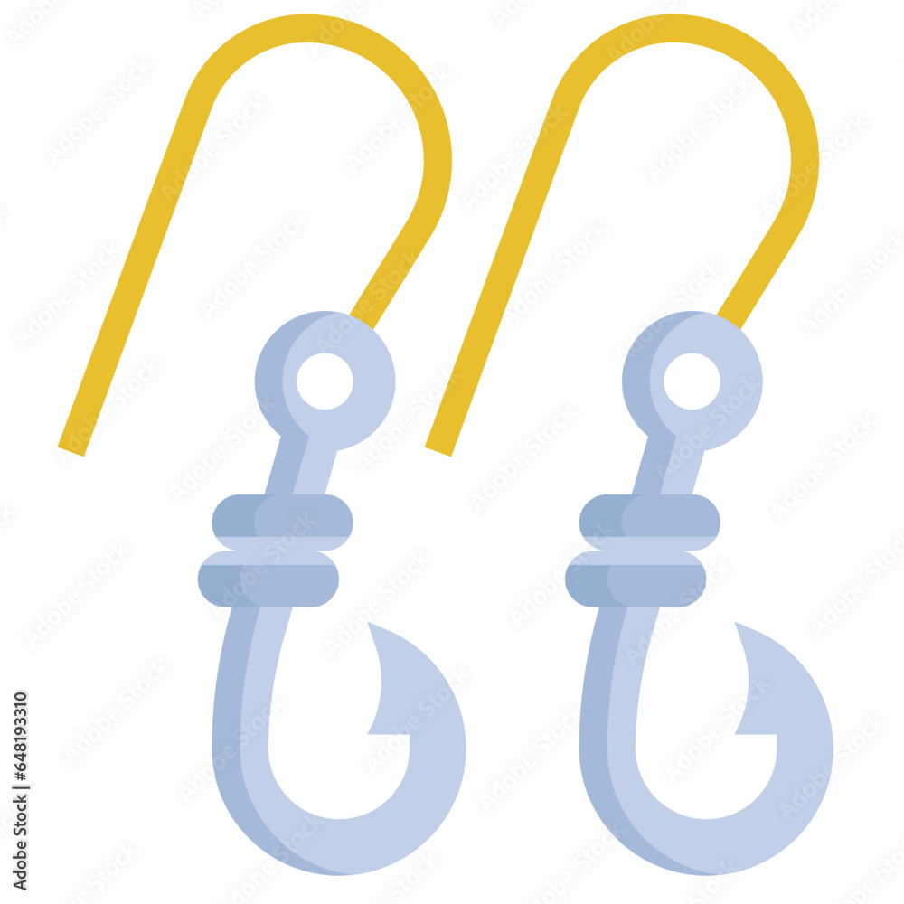 FISH HOOK EARRINGS filled outline icon,linear,outline,graphic,illustration FISH HOOK EARRINGS filled outline icon,linear,outline,graphic,illustration