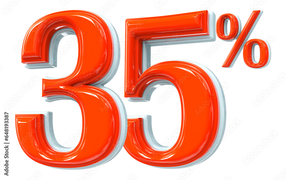 Number 3d render png transparent