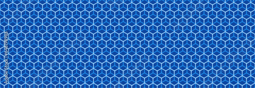 hexagon pattern. blue net background with geometrical grid structure