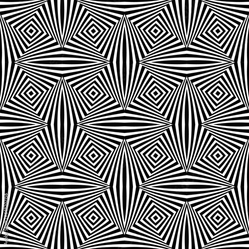 Abstract black and white seamless pattern