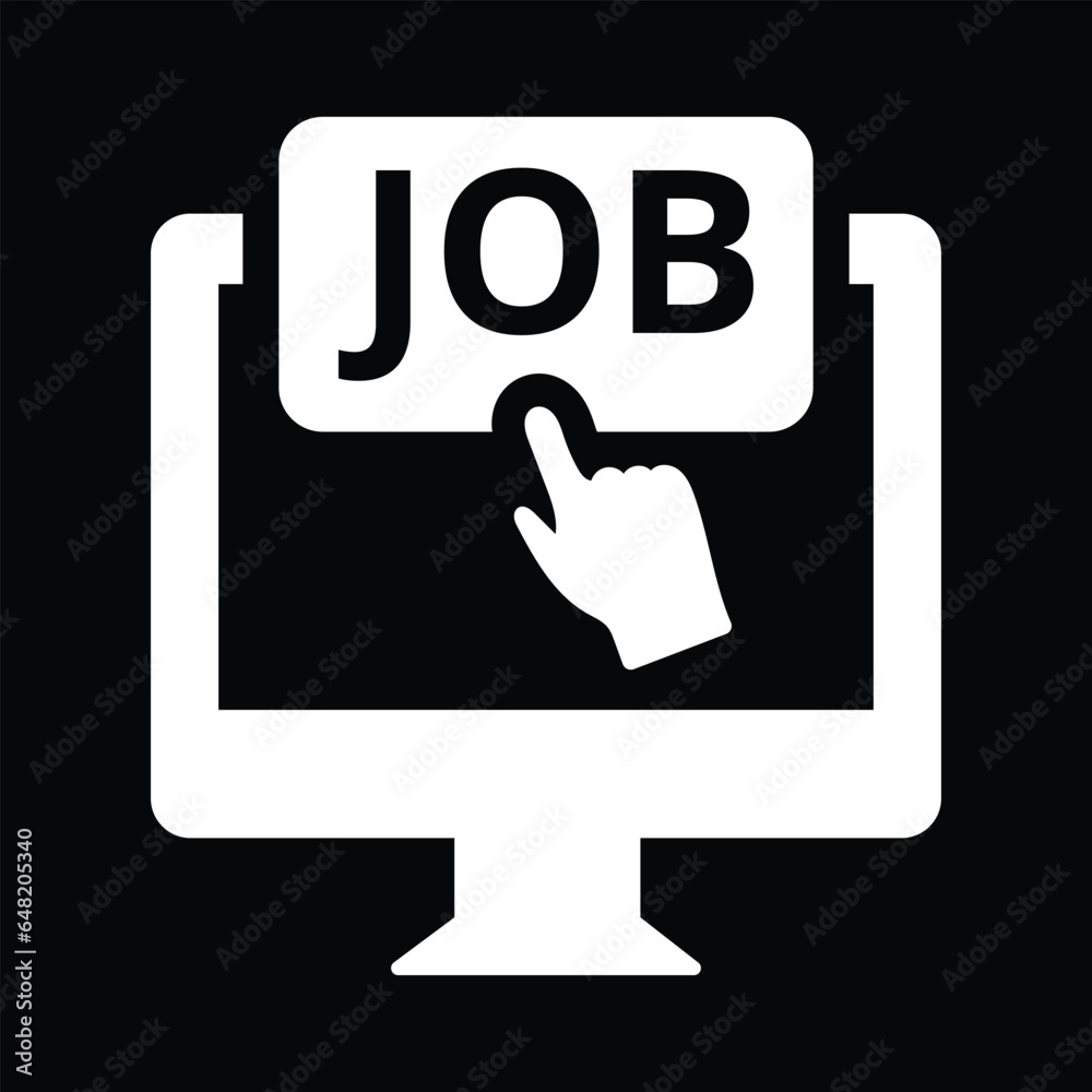 Online job icon, vector online job icon, vector illustration Online job icon, vector online job icon, vector illustration