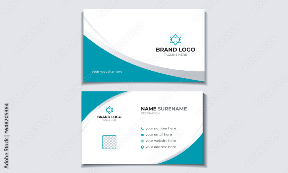 Modern professional business card design vector template with colors and smart mockup. Modern professional business card design vector template with colors and smart mockup.