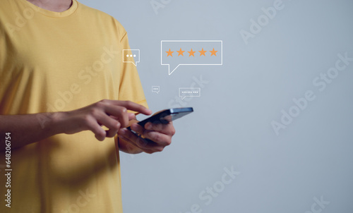 woman hand using a smartphone typing live chat chatting on application communication digital web and social network concept. Social media application chat box on mobile phone.