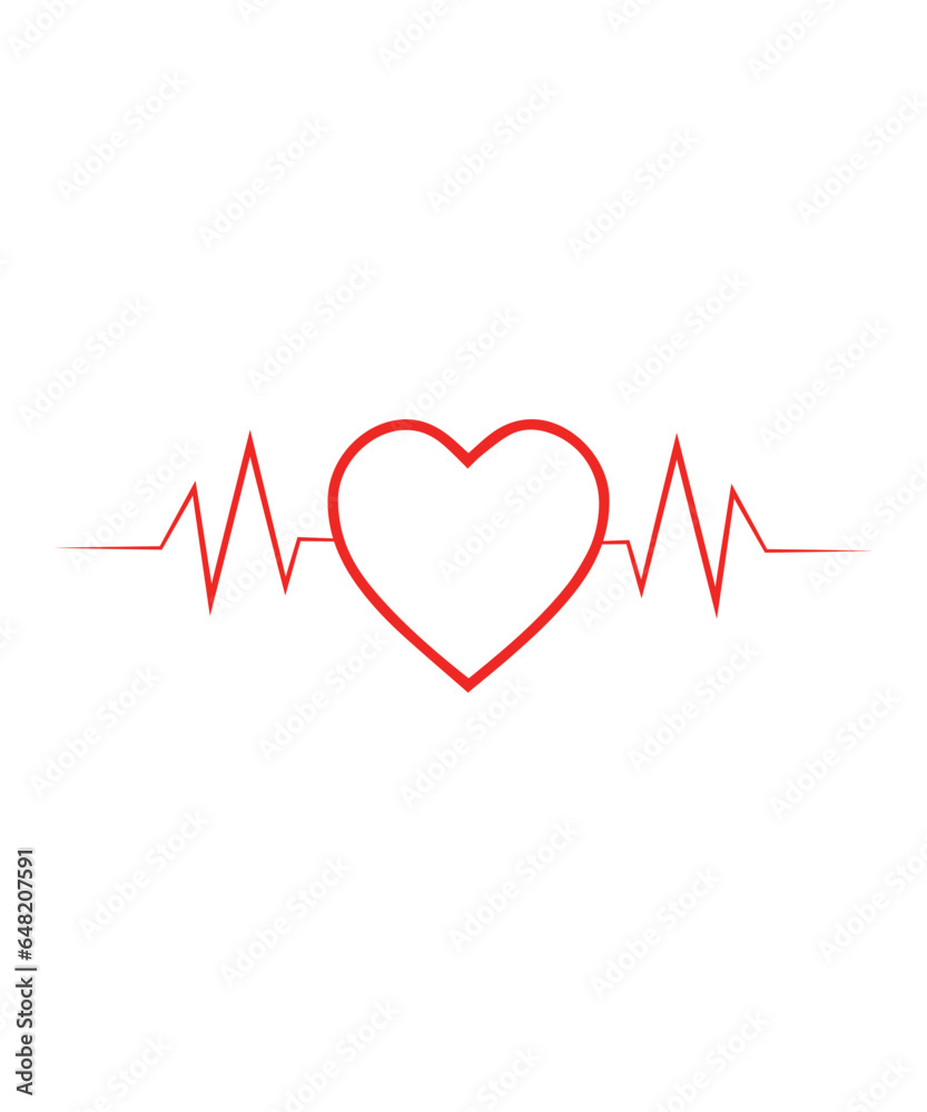 Red Heart Shape Vector Love Icon, Health Heart Icon Red Heart Shape Vector Love Icon, Health Heart Icon