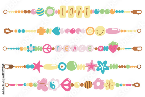 Old school retro style friendship bracelets