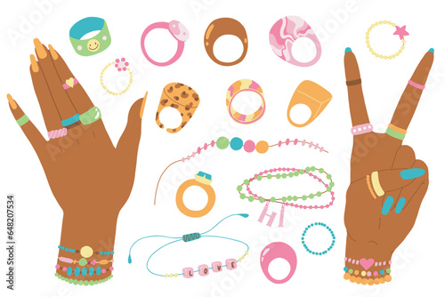 Cute 00s 90s retro style set