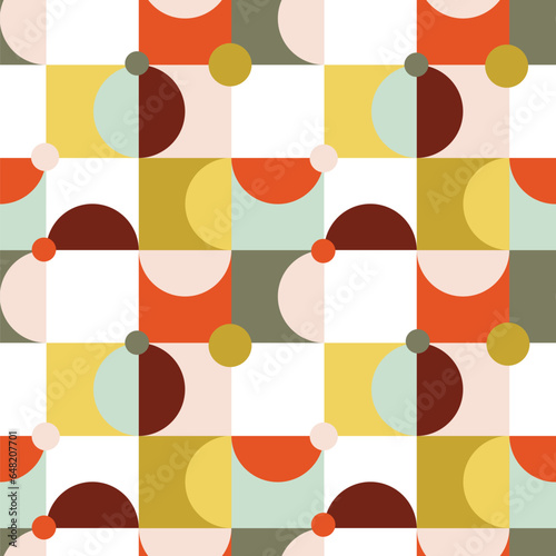 Geometric simple mid century seamless pattern