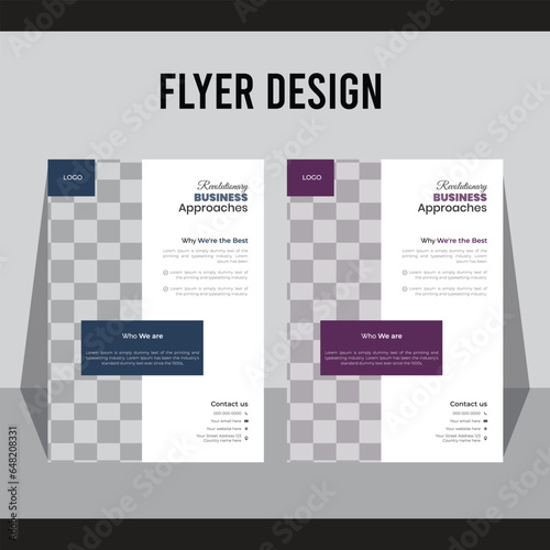 Modern creative corporate abstract business flyer template.