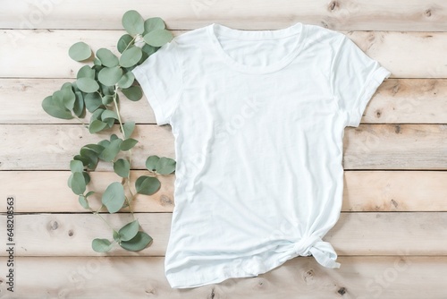 A Closed-Up Shot of A Plain White T-Shirt Mock-Up