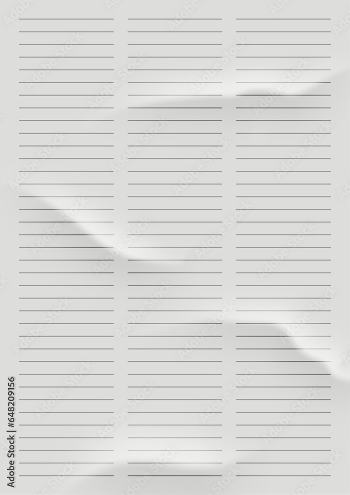 crumpled three line column paper page crumpled three line column paper page