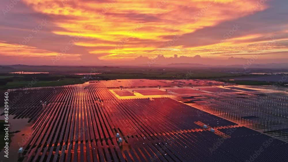 Aerial photography of outdoor large-area solar new energy Aerial photography of outdoor large-area solar new energy