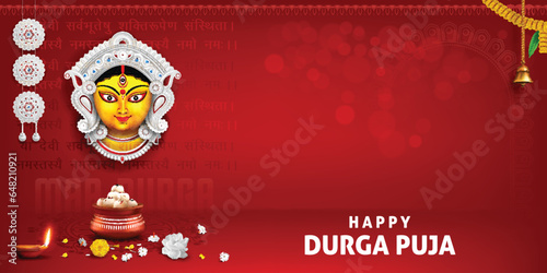 durga puja seamless pattern background vector illustration