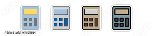 picto logo icones et symbole trace noir calculatrice bureau comptable photo