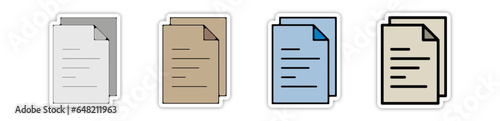 picto logo icones et symbole trace couleur document papier cv feuille relief