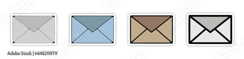 picto logo icones et symbole trace couleur enveloppe courrier colis relief