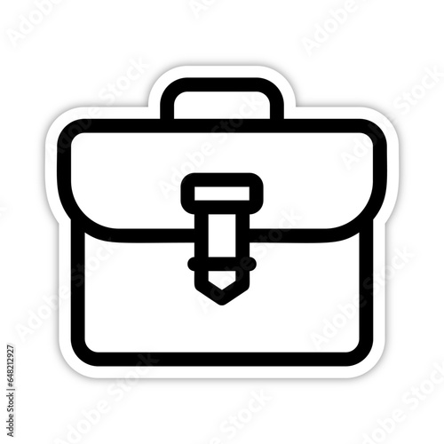 picto pictogramme icones et symboles boutons trace cartable besace sacoche travail ordinateur et documents noir gras relief