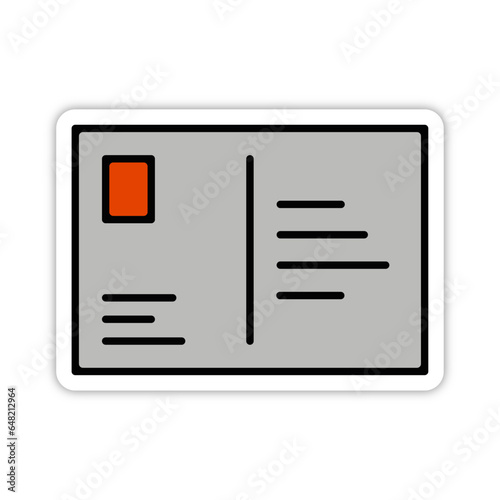 picto pictogramme icones et symboles boutons trace carte postale courrier lettre gris relief