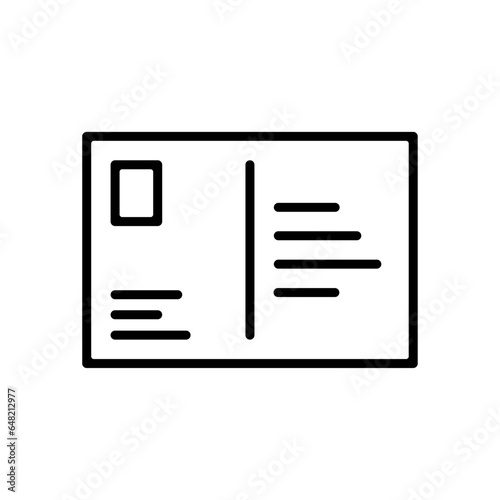 picto pictogramme icones et symboles boutons trace carte postale courrier poste postale noir