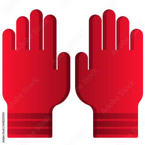 Gloves icon vector in winter season. Gloves design as an icon, symbol, winter or Christmas celebration. Gloves icon in graphic resource for cold season design. Winter clothes to keep the body warm