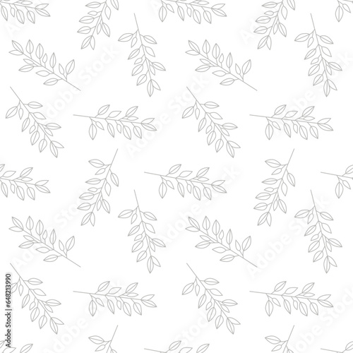 Seamless vector pattern of plants, flowers.
