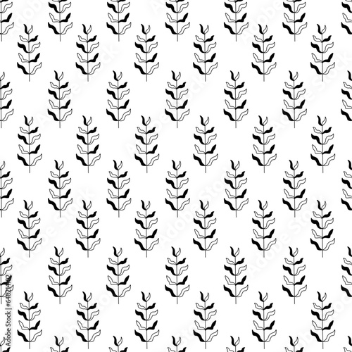 Seamless vector pattern of plants  flowers.