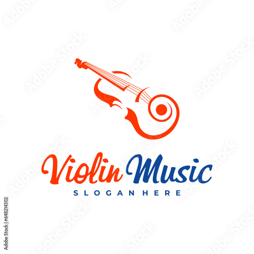 Violin logo design Template. Creative Violin logo vector illustration.