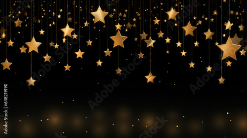Golden Stars in the Night: A Dark and Elegant Design