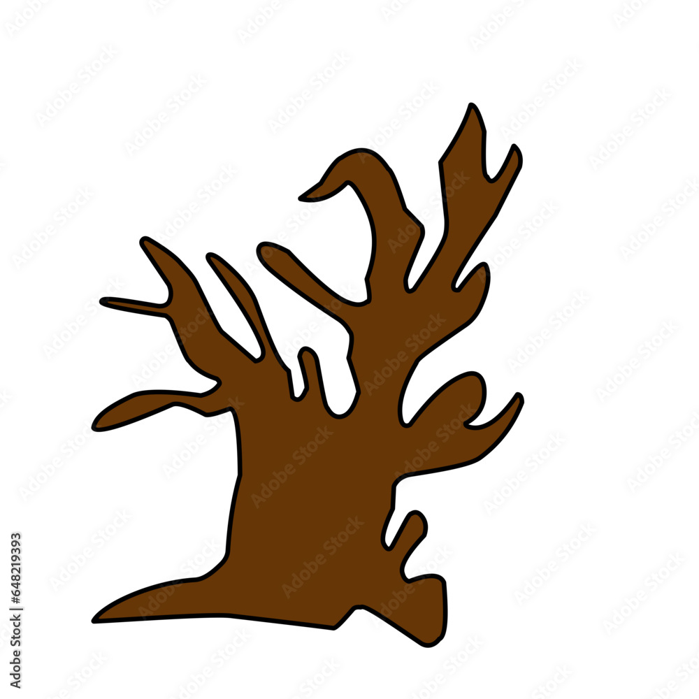 Obraz premium Dry Tree Trunk Without Leaves