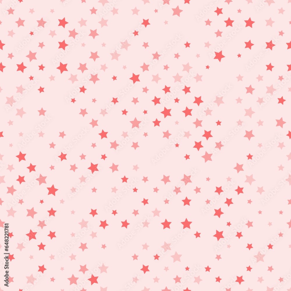 Seamless star pattern. Background with stars of different shades and sizes for textiles, packaging and creative design ideas