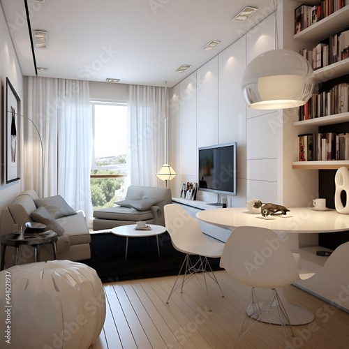 Modern small apartment interior design