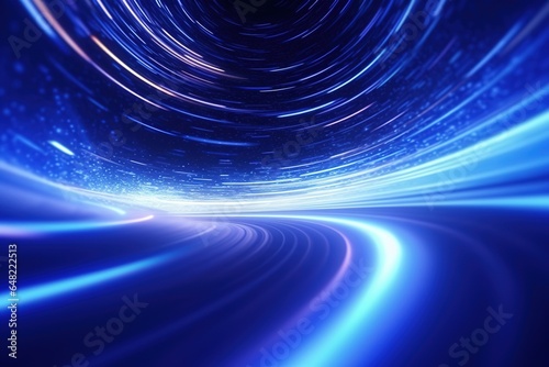 abstract futuristic background with pink blue glowing neon moving high speed wave lines and bokeh lights. Data transfer concept Fantastic wallpaper