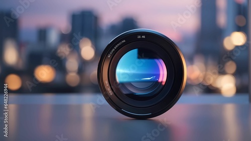 Macro lens at dusk Generated AI