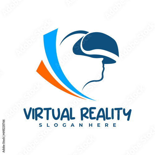 Virtual Reality logo design Template. Creative Virtual Reality logo vector illustration.