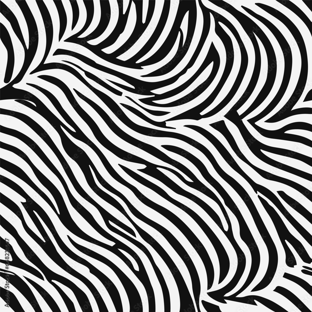Seamless Pattern Zebra Skin Texture