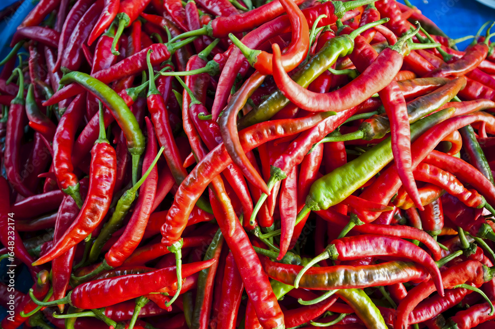 Chillies In Local Market; Bandar Seri Begawan, Darassalam, Brunei Chillies In Local Market; Bandar Seri Begawan, Darassalam, Brunei