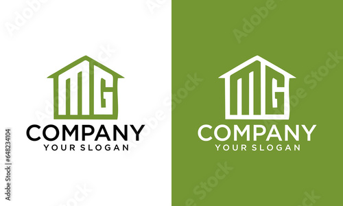 MG Letter Real Estate Monogram Logo Design and Icon vector Editable