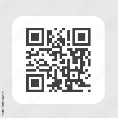 QR code icon. PrintQR code sign for reading information. Vector illustrations