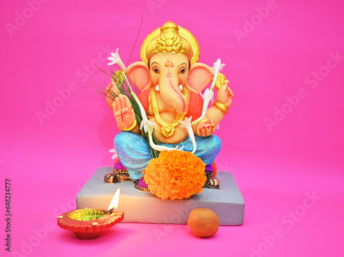 Beautiful Ganesha idol Ganpati festival 