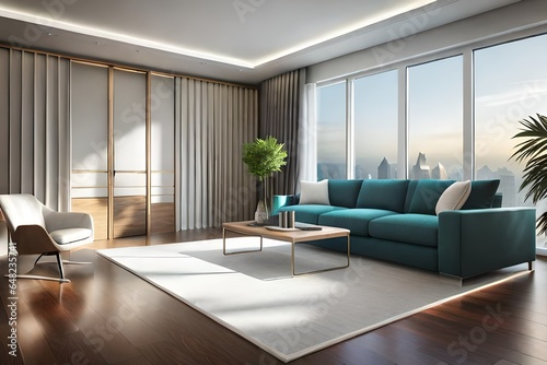 modern living room with furniture © SyedQumar