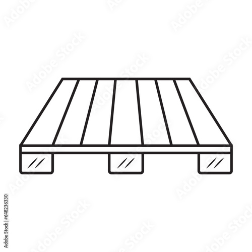 Wooden pallet vector icon