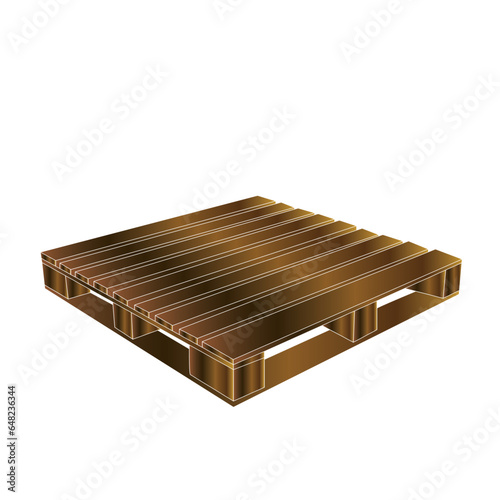 Wooden pallet vector icon