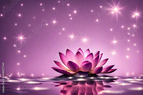 Lotus Pink light purple floating light sparkle purple background